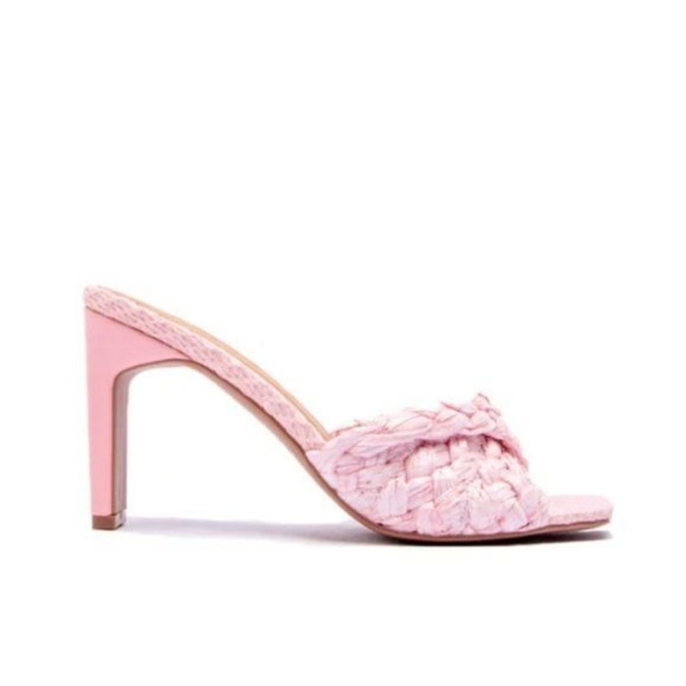 !! NEW !! Raffia Mule Heels in Natural - Picture 9 of 11